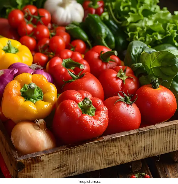 Fresh vegetables and spices