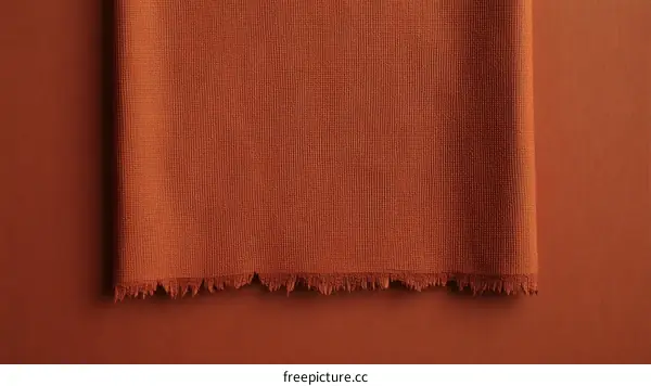 Rust Colored Textured Fabric Sample