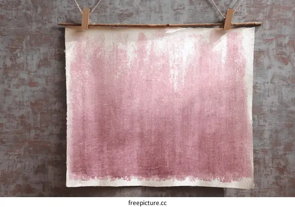 Abstract Pink Ombre Artwork on Canvas