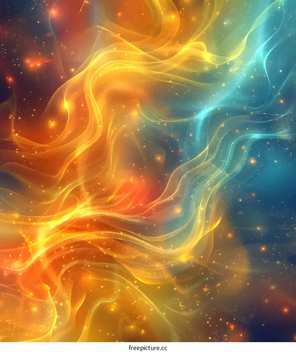 Abstract Wavy Colorful Background