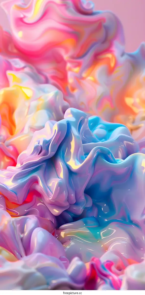 Abstract Colorful Liquid Swirling Background