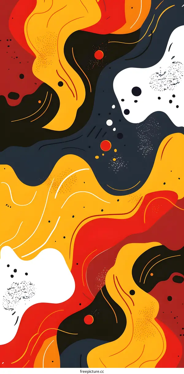 Abstract Background with Yellow Red and Black Colors