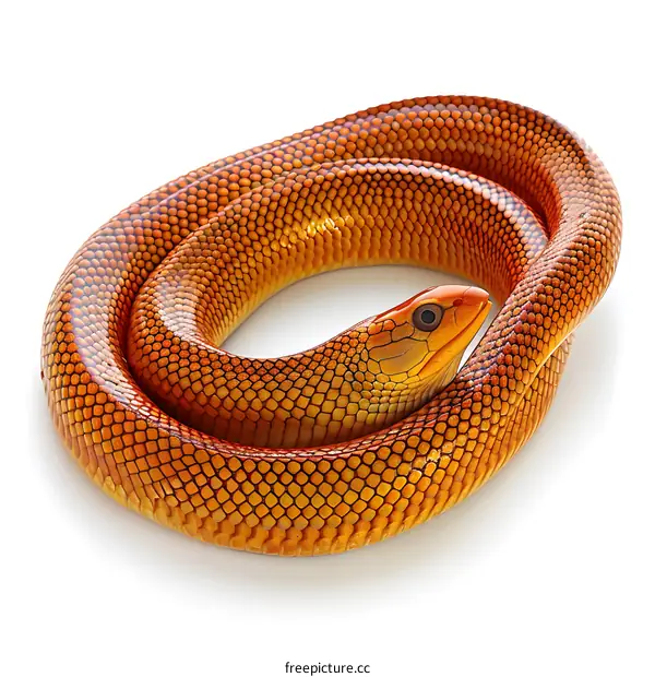 Orange Snake Coiled Up
