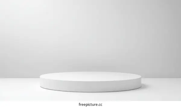 Blank White Round Stage Display