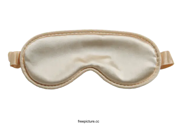 [Transparent Background PNG]Beige Silk Eye Mask for Sleep