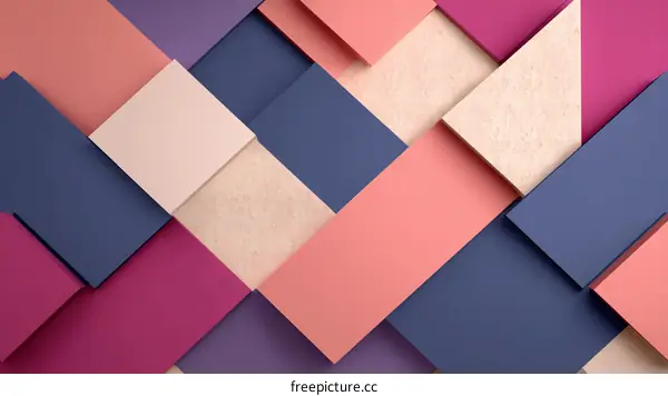 Abstract Geometric Shapes in Pastel Colors