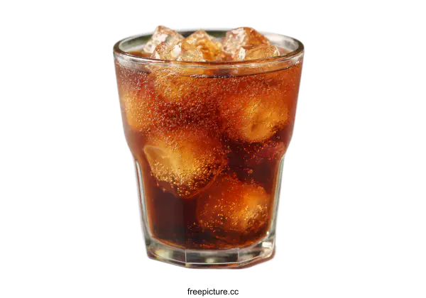 [Transparent Background PNG]Refreshing Iced Soda in a Glass