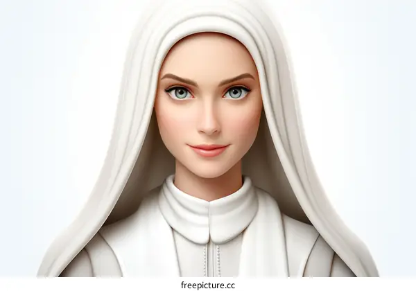 nun in white habit