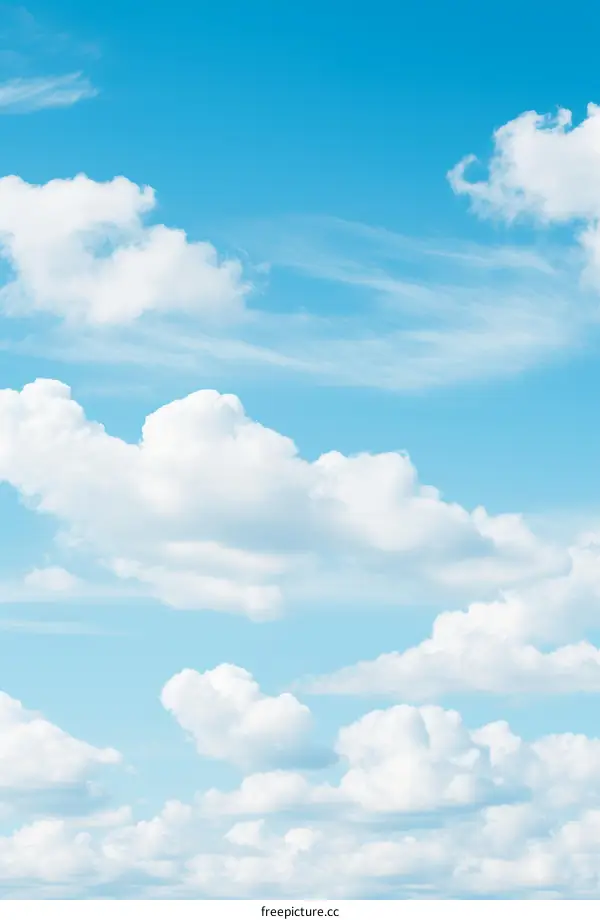 Blue sky with white clouds background