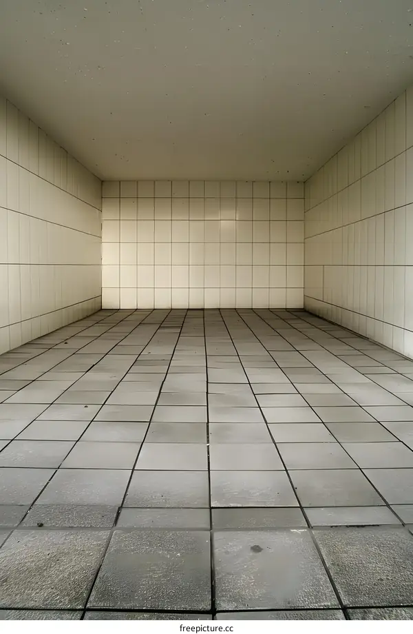 White Tiles Room Empty Space