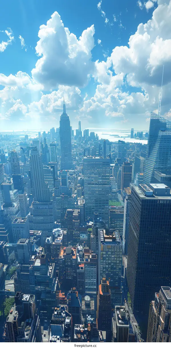 New York City Skyline on a Sunny Day