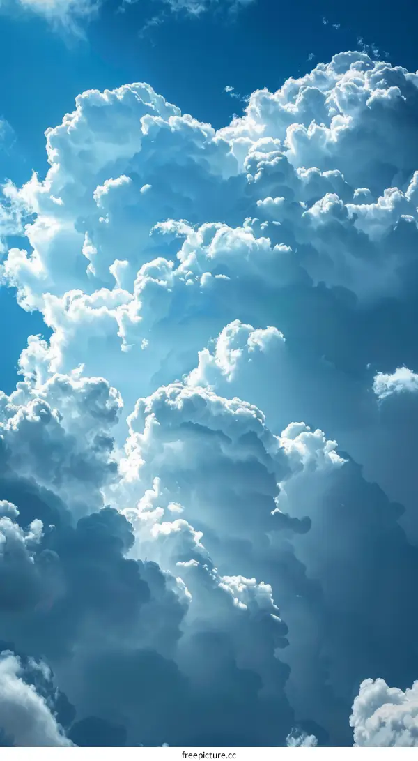 Blue and white cloudscape