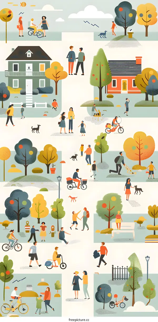 Happy People Enjoying Summer Day in the Park