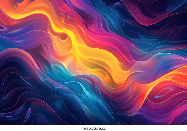 Colorful liquid flowing