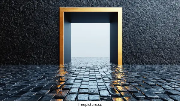 Modern Architecture Entrance Illustration