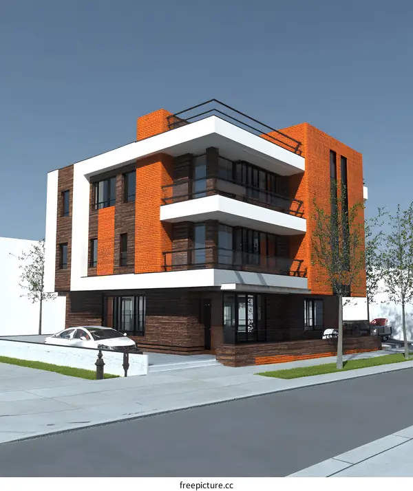 Modern Architecture Design Of A Multi-Story Building