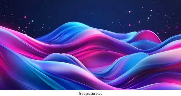 Abstract Purple and Blue Wavy Lines Background