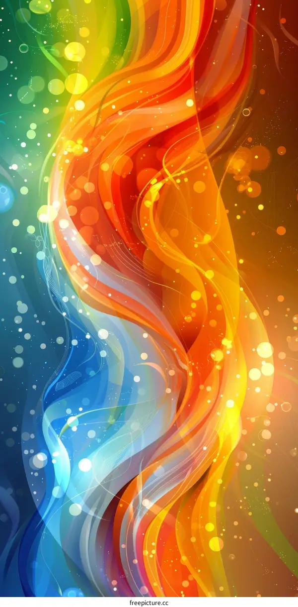 Abstract Colorful Wave Gradient Wallpaper