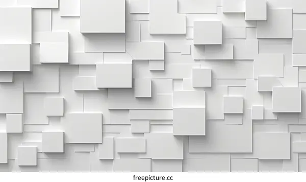 White 3D Square Background