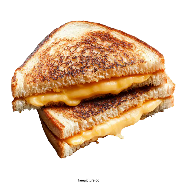 [Transparent Background PNG]Close-up Melted Cheese Sandwich