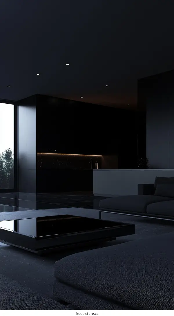 Modern Minimalist Dark Interior Design