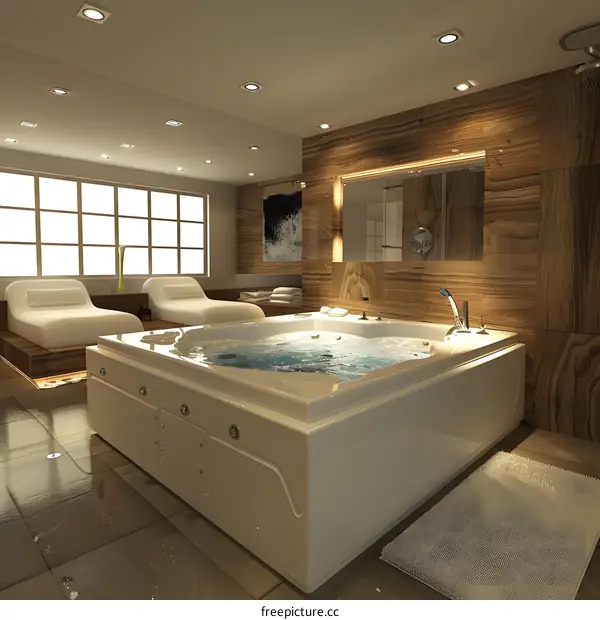Luxury Jacuzzi Tub in a Modern Bathroom