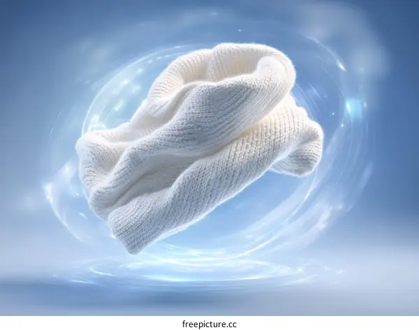 Clean White Knitted Sweater Illustrative Photo