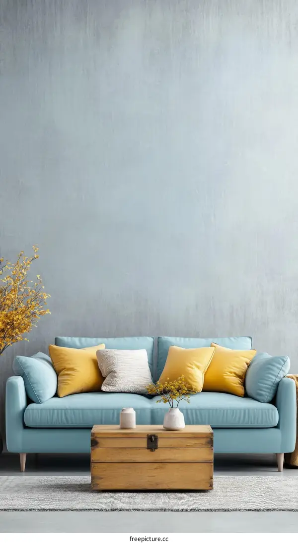 Modern Living Room Interior Design Illustration