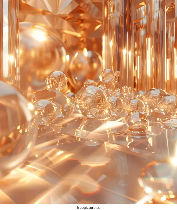 Golden Glass Spheres