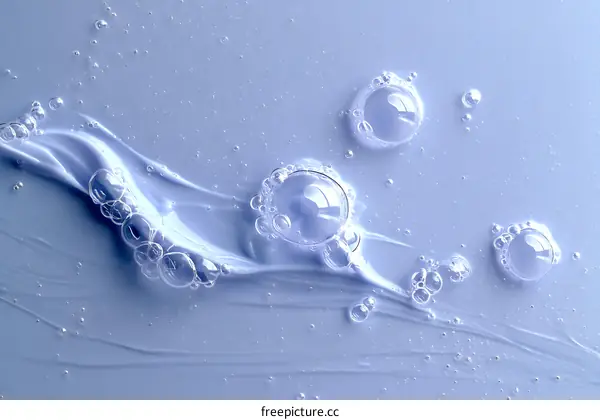 Abstract Light Purple Liquid with Bubbles