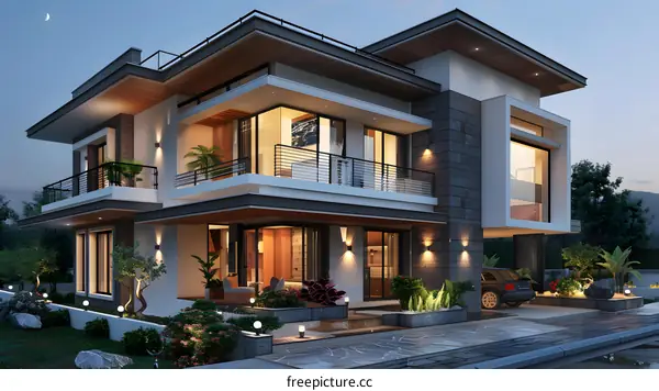 A modern style villa