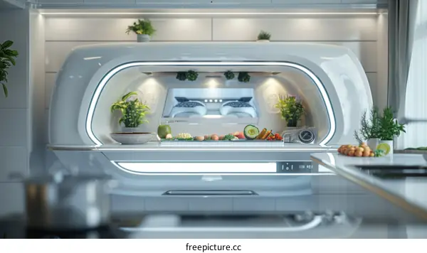 Futuristic Kitchen: Smart Design for Efficient Food Storage