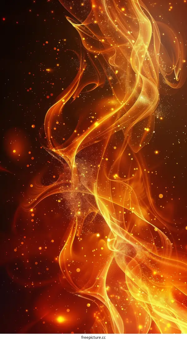 Fire and Water Abstract Art