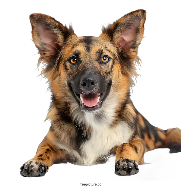 [Transparent Background PNG]Happy Dog Smiling on White Background