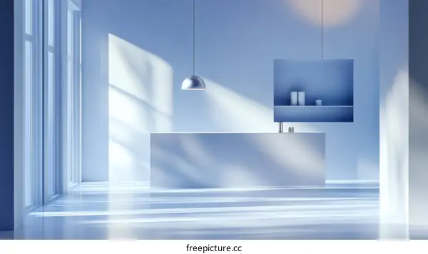 Modern Minimalist Kitchen Interior Design Illustration