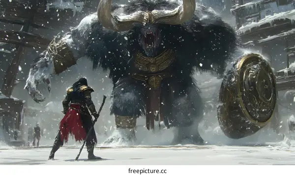 The Minotaur and the Hero in the Snow