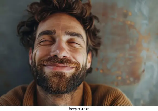 Close Up Portrait of a Smiling Man