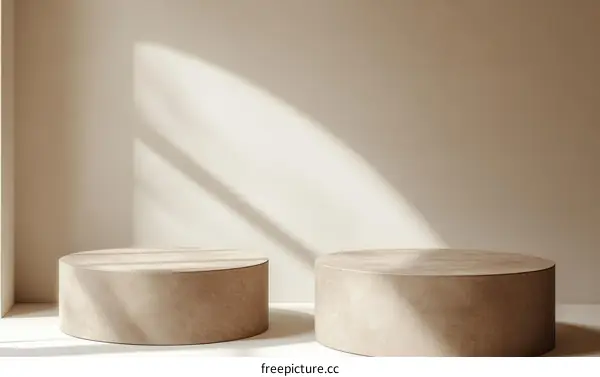 Beige Minimalist Product Display Stands