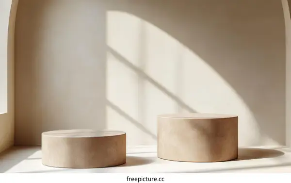 Beige Minimalist Product Display Platform