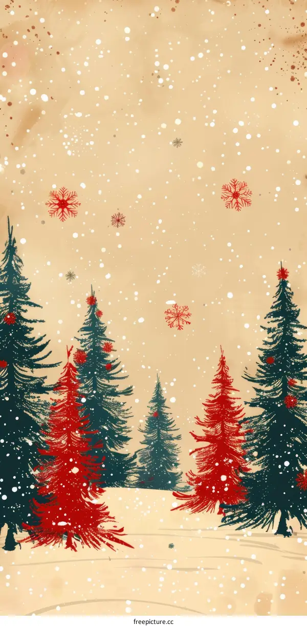 Christmas Snowflakes and Christmas Trees