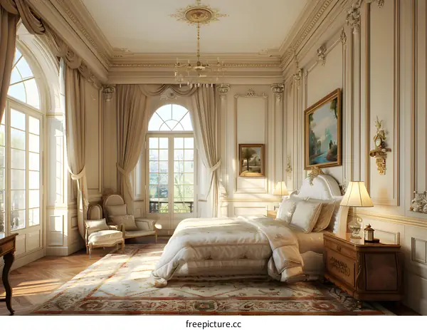 European-style luxury bedroom