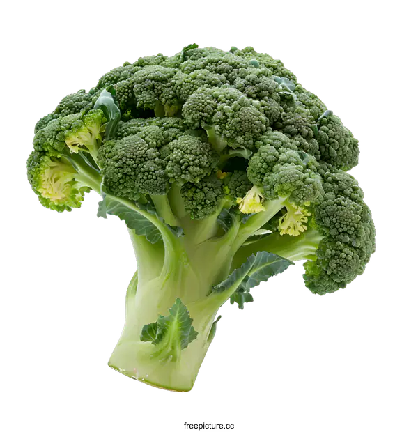 [Transparent Background PNG]Fresh Green Broccoli Isolated on White Background