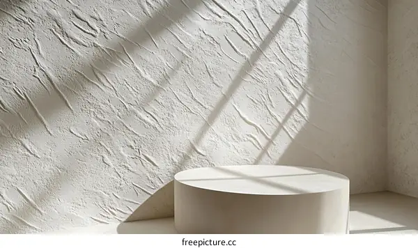 Modern Minimalist Studio Scene with Textured Wall