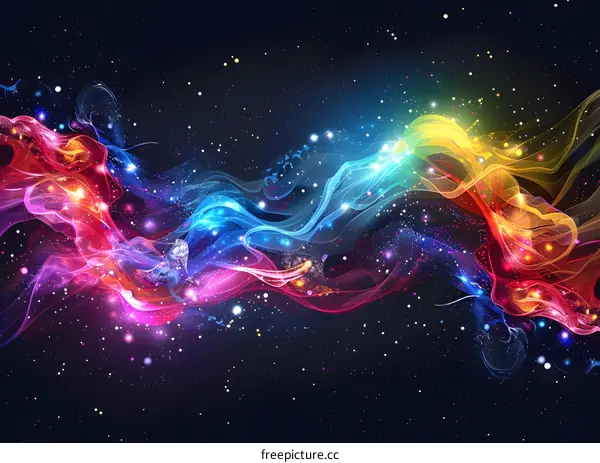 Abstract Colorful Smoke Background