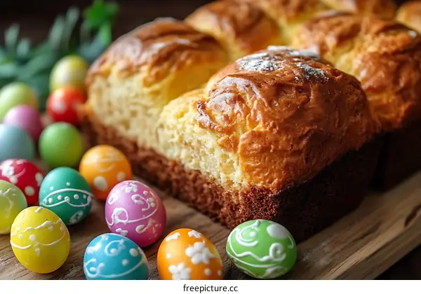 Easter Bread and Decorated Eggs
