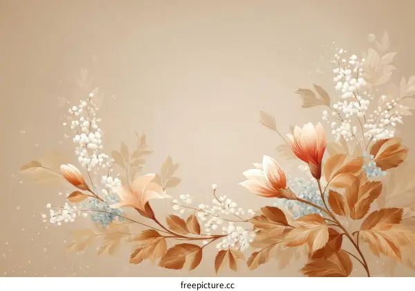 Floral Artistic Background Design with Soft Colors