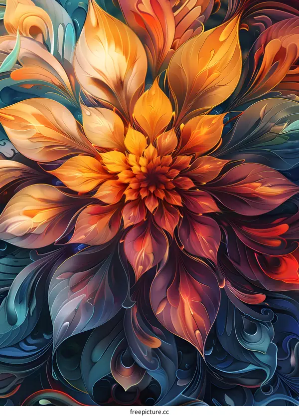 Artistic illustration of a flower