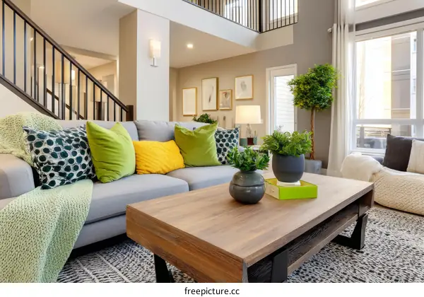 Modern Living Room with Cozy Decor