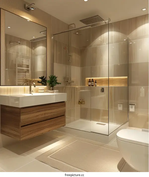 Modern Bathroom with Shower