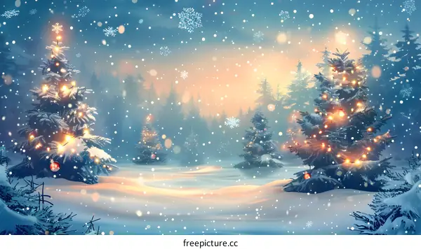 Christmas Snow Scene